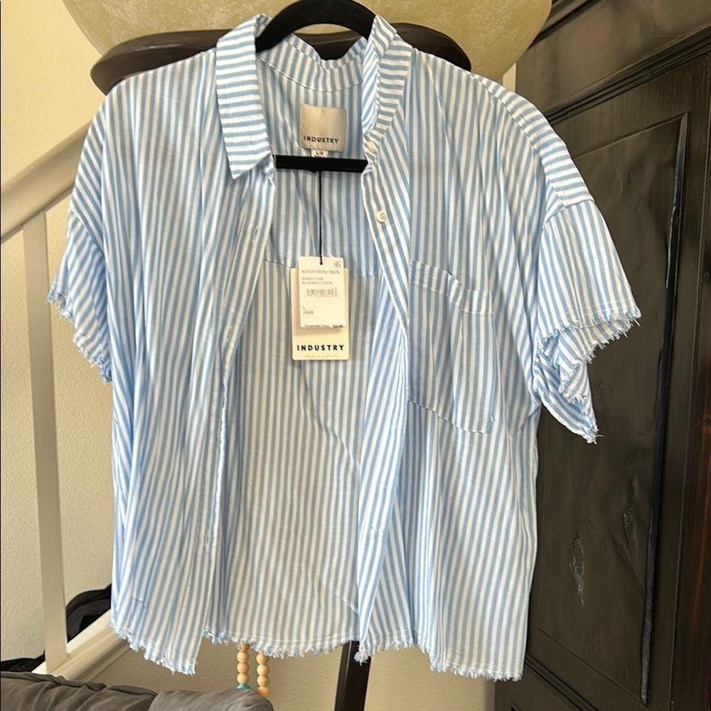 Blue Striped Womens Shirt
